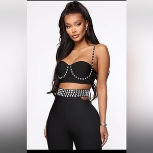 **SOLD** NWT Fashion Nova Bandage Pant Set Size XS!